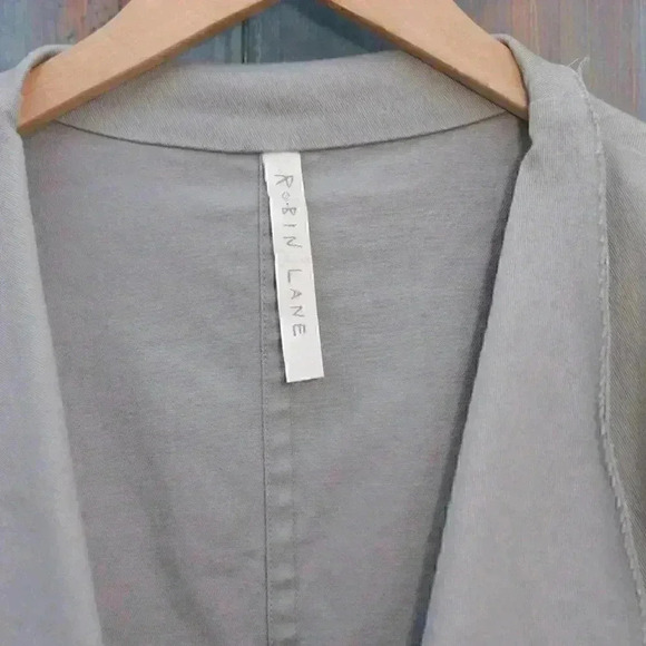 Robin Lane Canvas Friday Grey Jacket Size 1 Small 6 8 - Picture 7 of 9